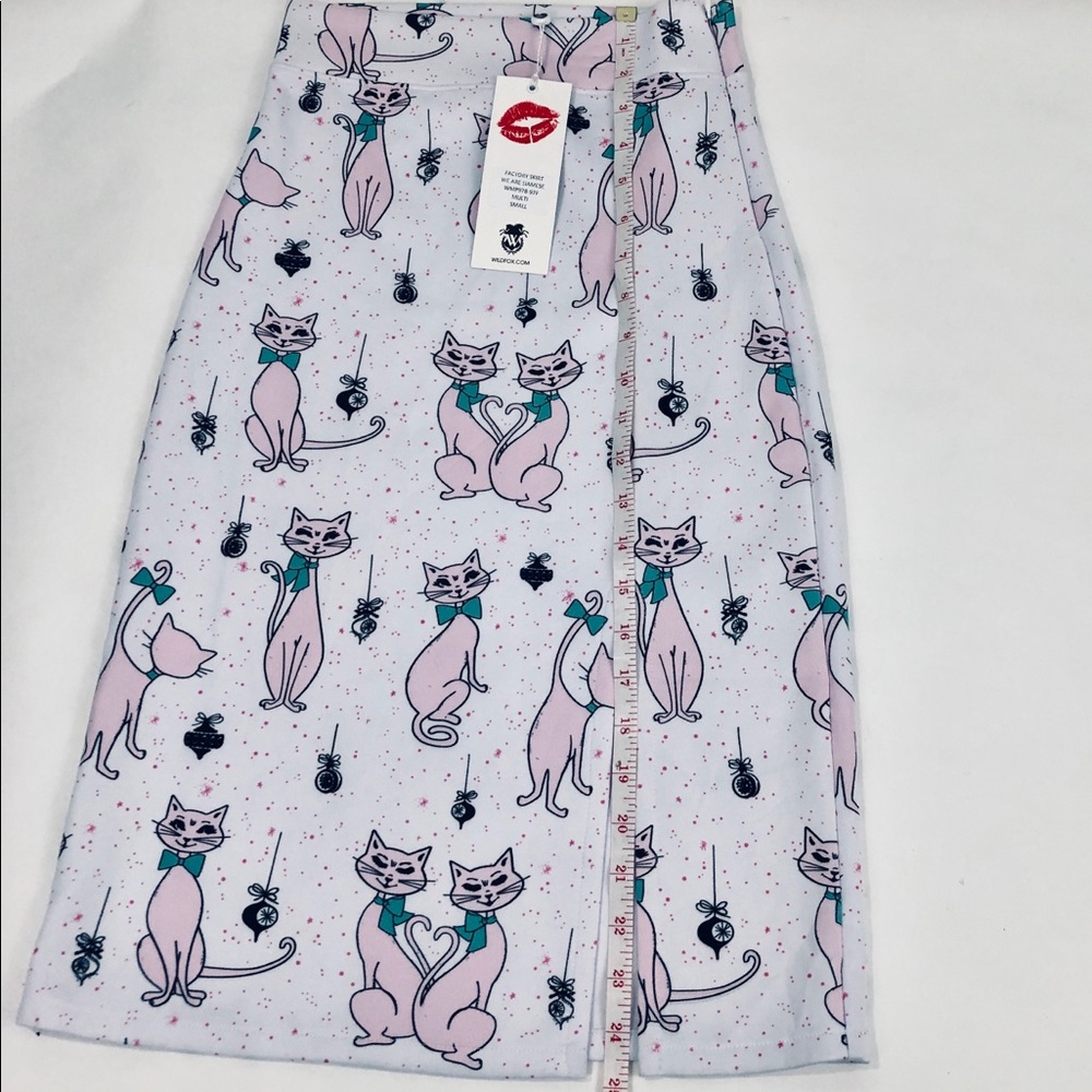 Wildfox Siamese Cat Pencil Skirt Size Small NWT